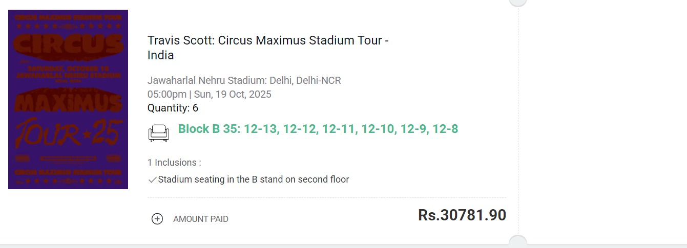 Travis Scott 19th Sitting Tickets