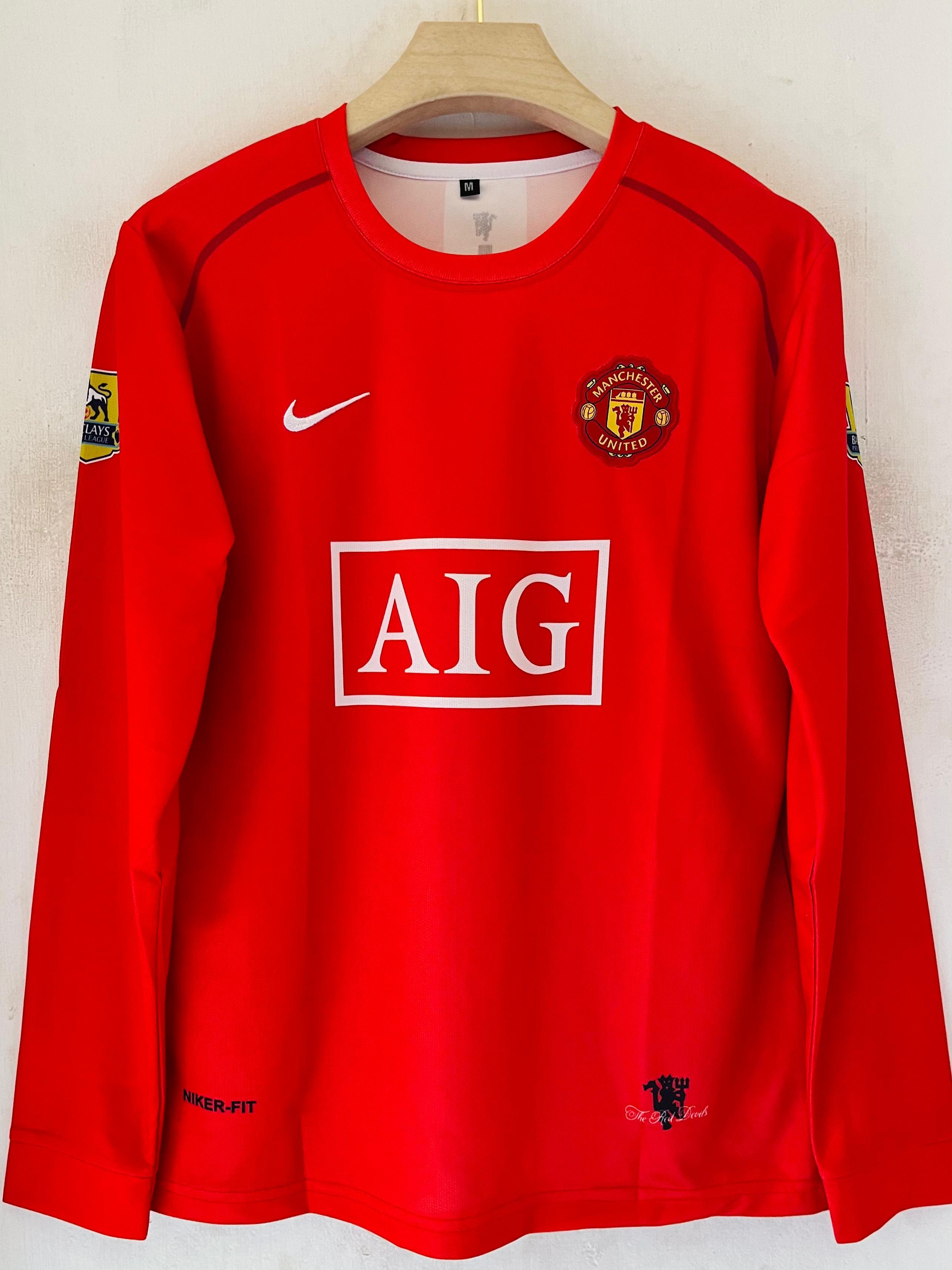 MANCHESTER UNITED 2008 CR7 RED FULL SLEVES EMBROIDERY