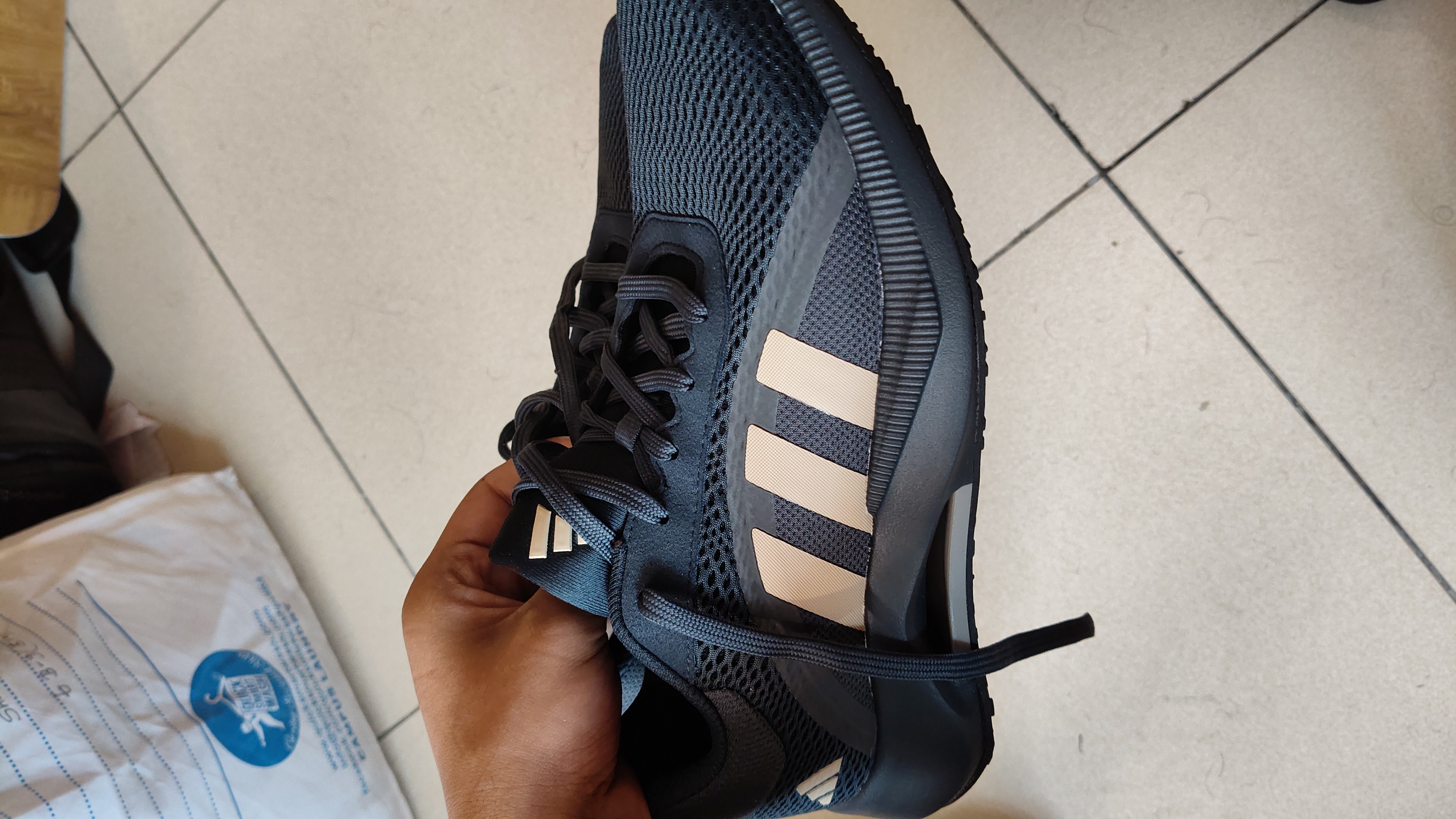 Adidas synthetic Step n pace running shoe  